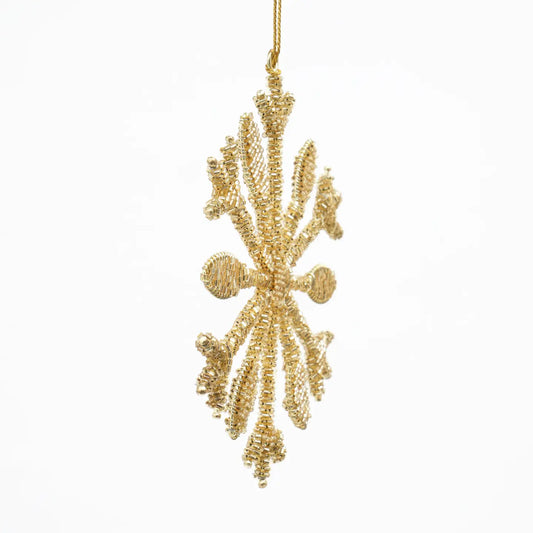 Snowflake Golden Ornament 6"