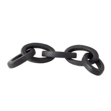 Blk Wood Chain Link