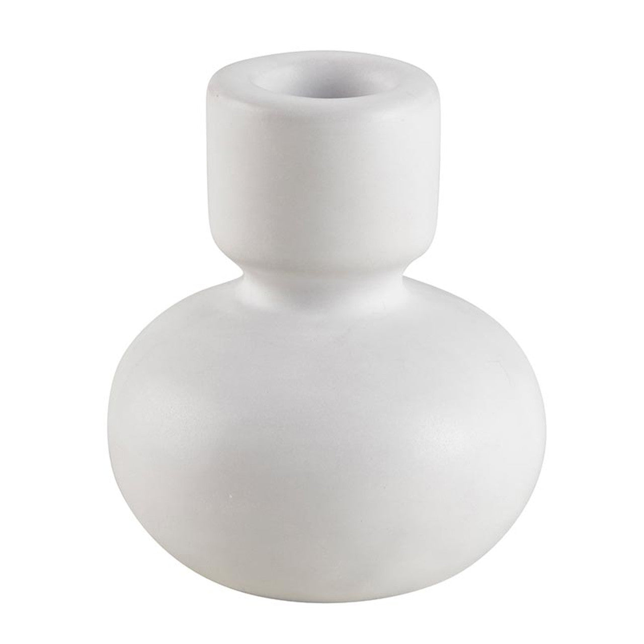 Matte White Taper Holder
