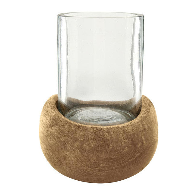 Wooden Glass Hurricane SM