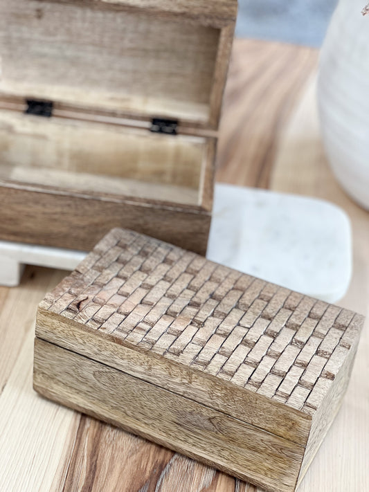 Carved Mango Wood Box