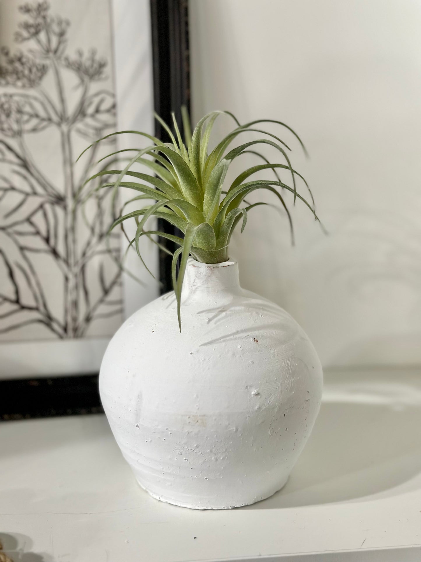 5" White Terra Vase