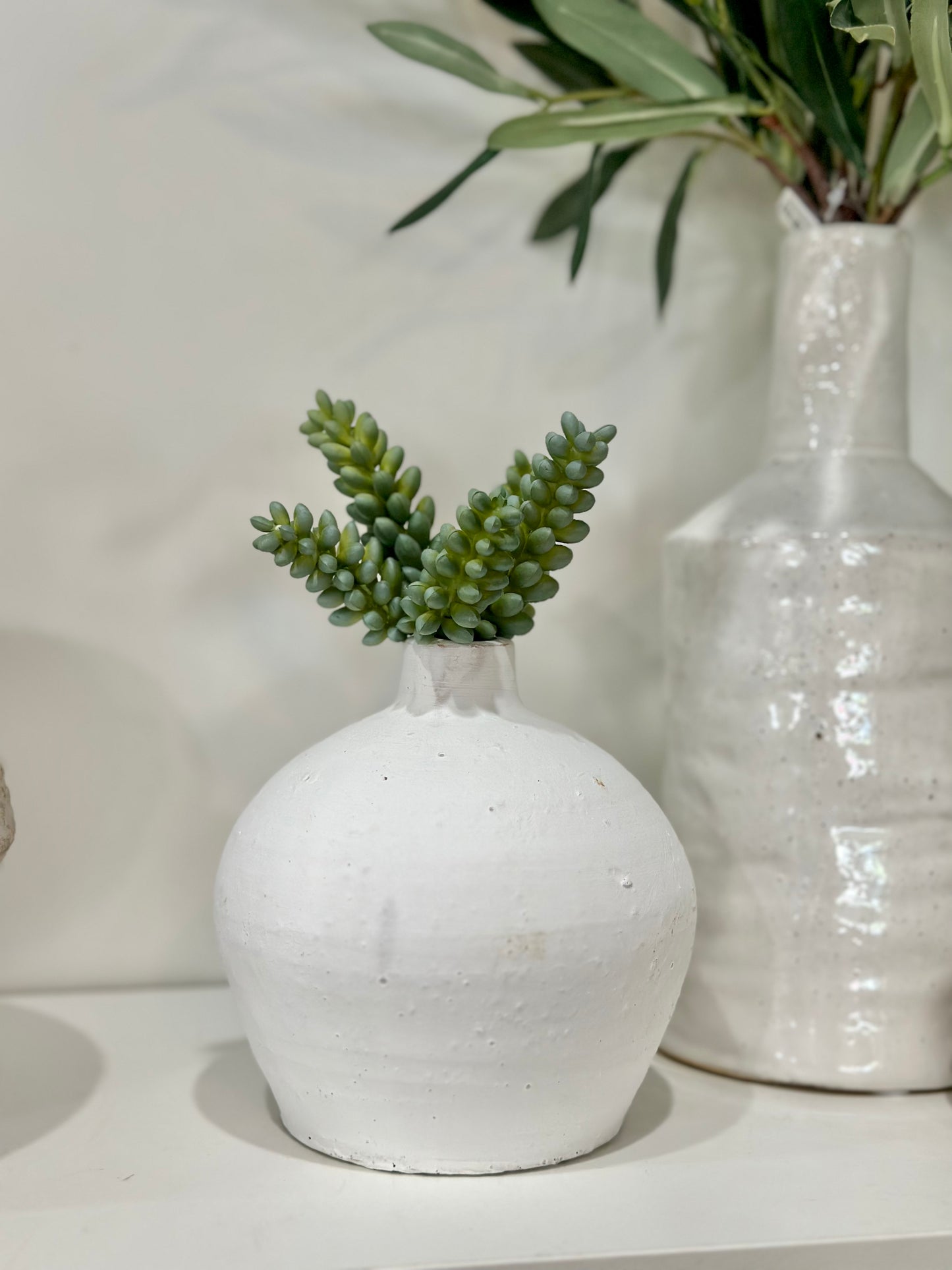 5" White Terra Vase