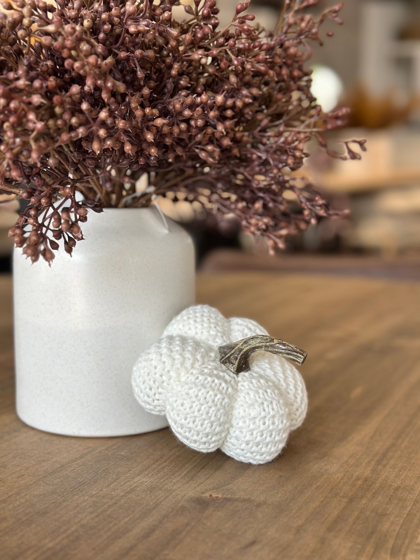 White Knit Pumpkin