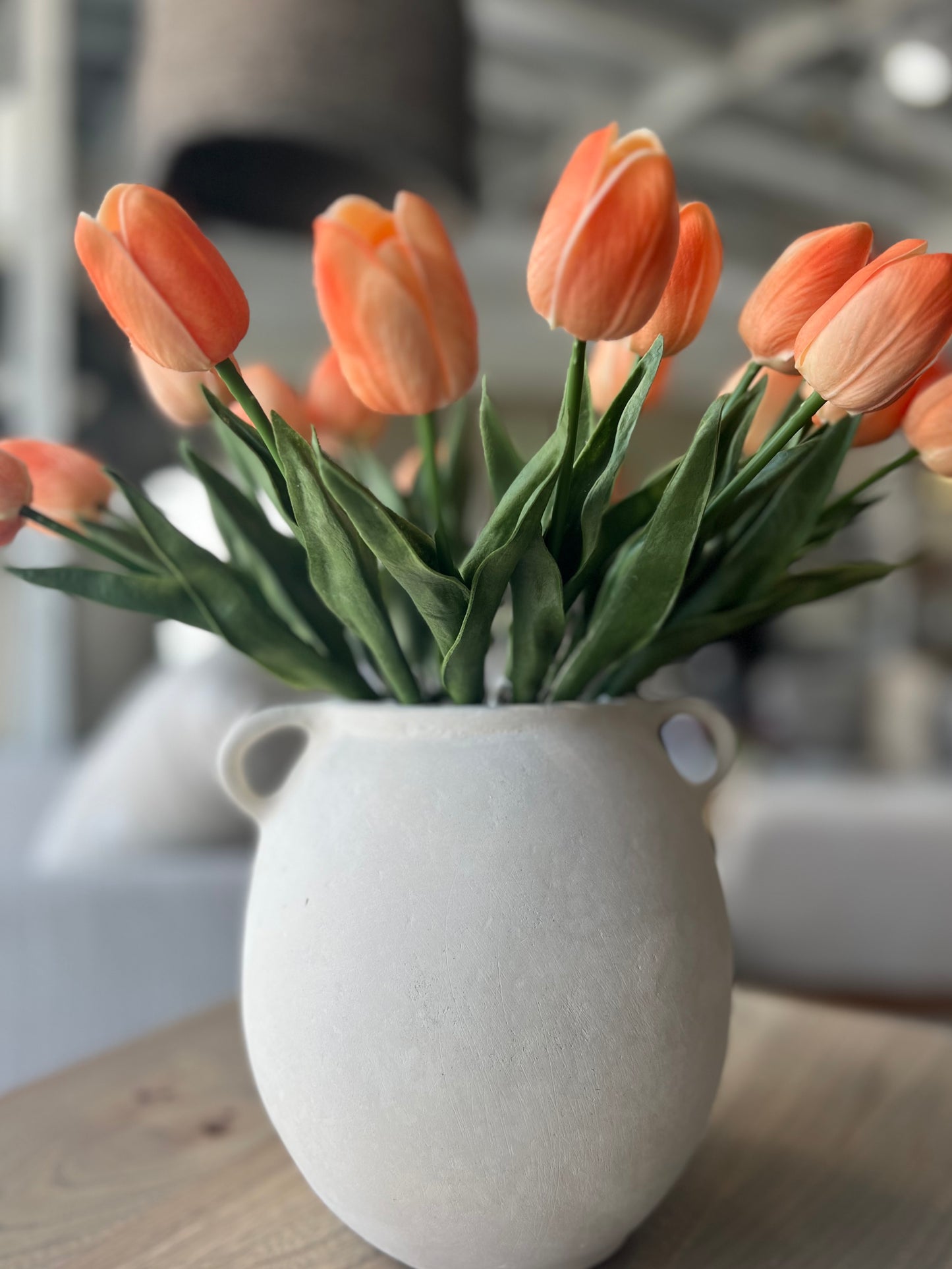 Peach Tulips 13"