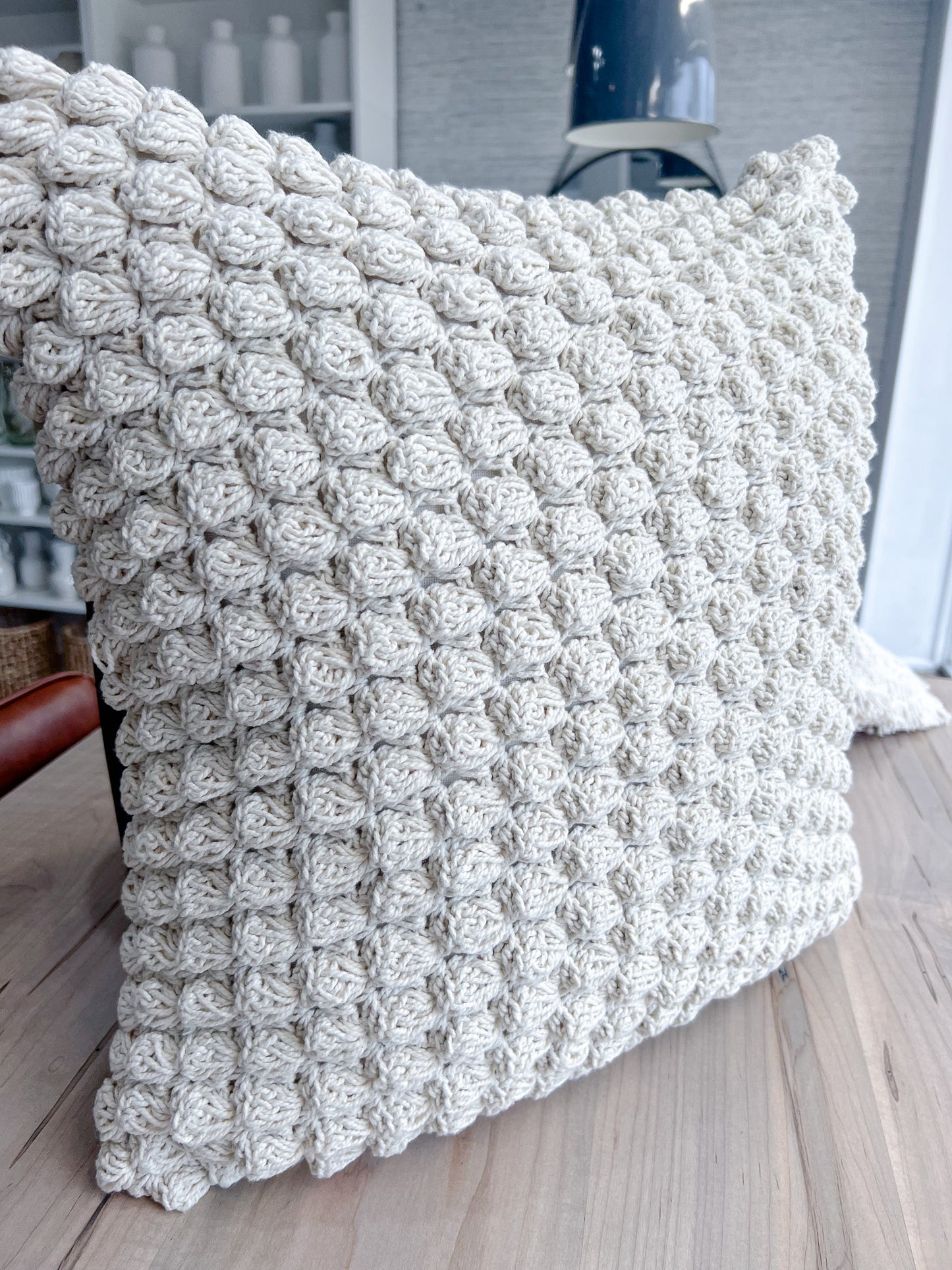 Ivory Crochet Down 20x20