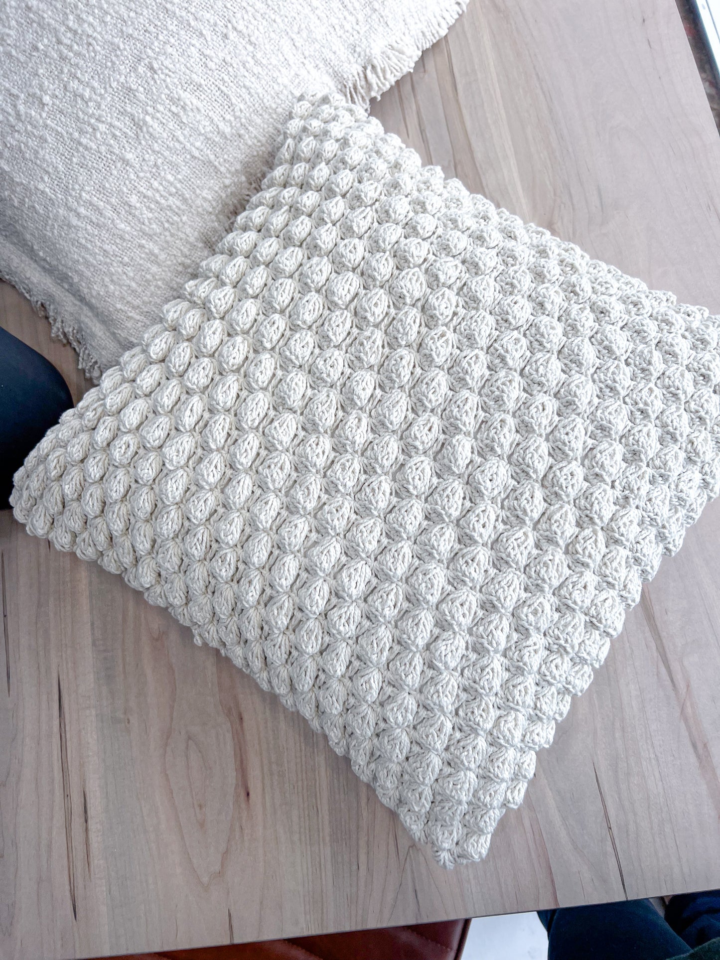 Ivory Crochet Down 20x20