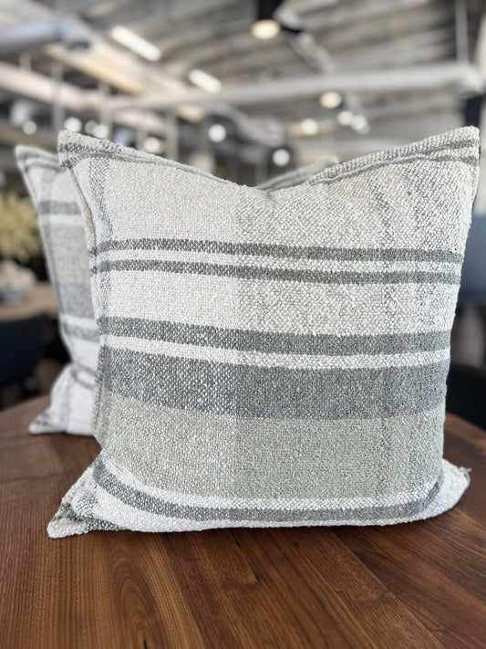 Green Plaid Pillow 20"