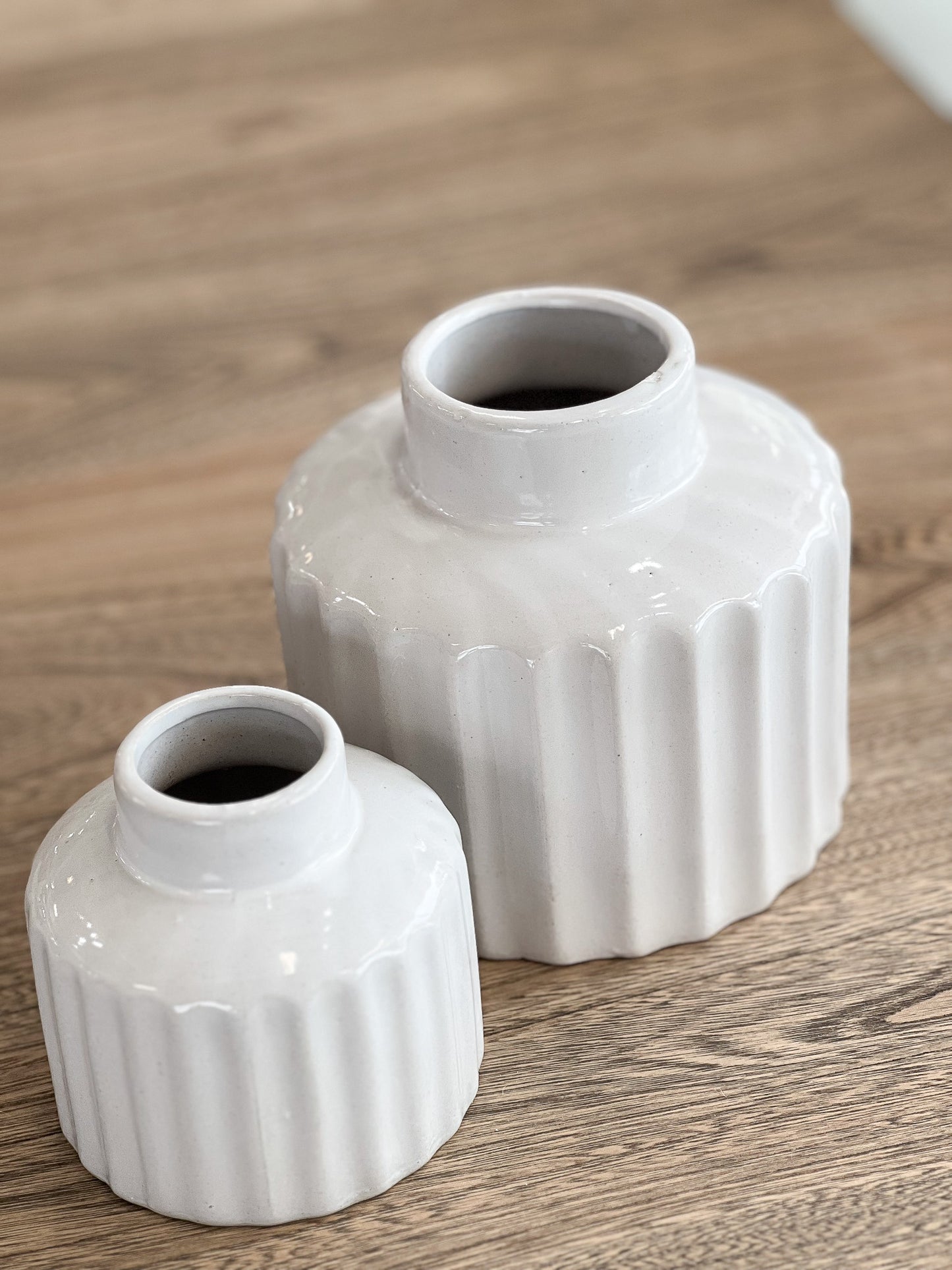 Small Ribbed Vase