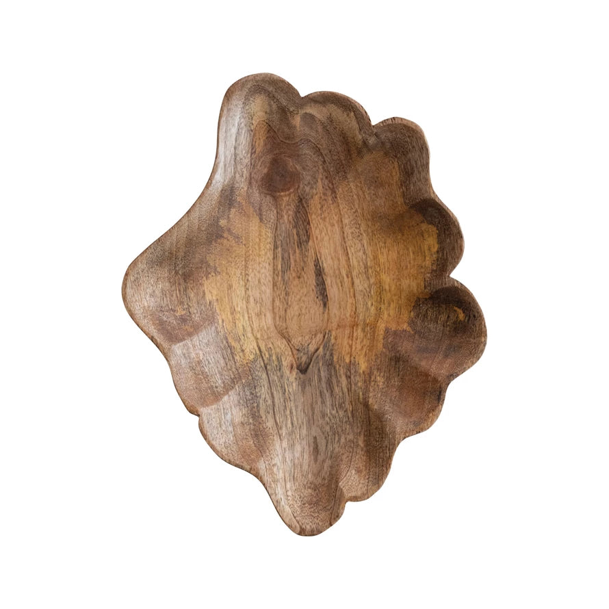 Wood Scallop Platter