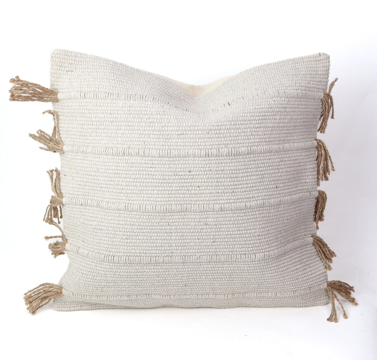 18" Jute/Cotton Pillow