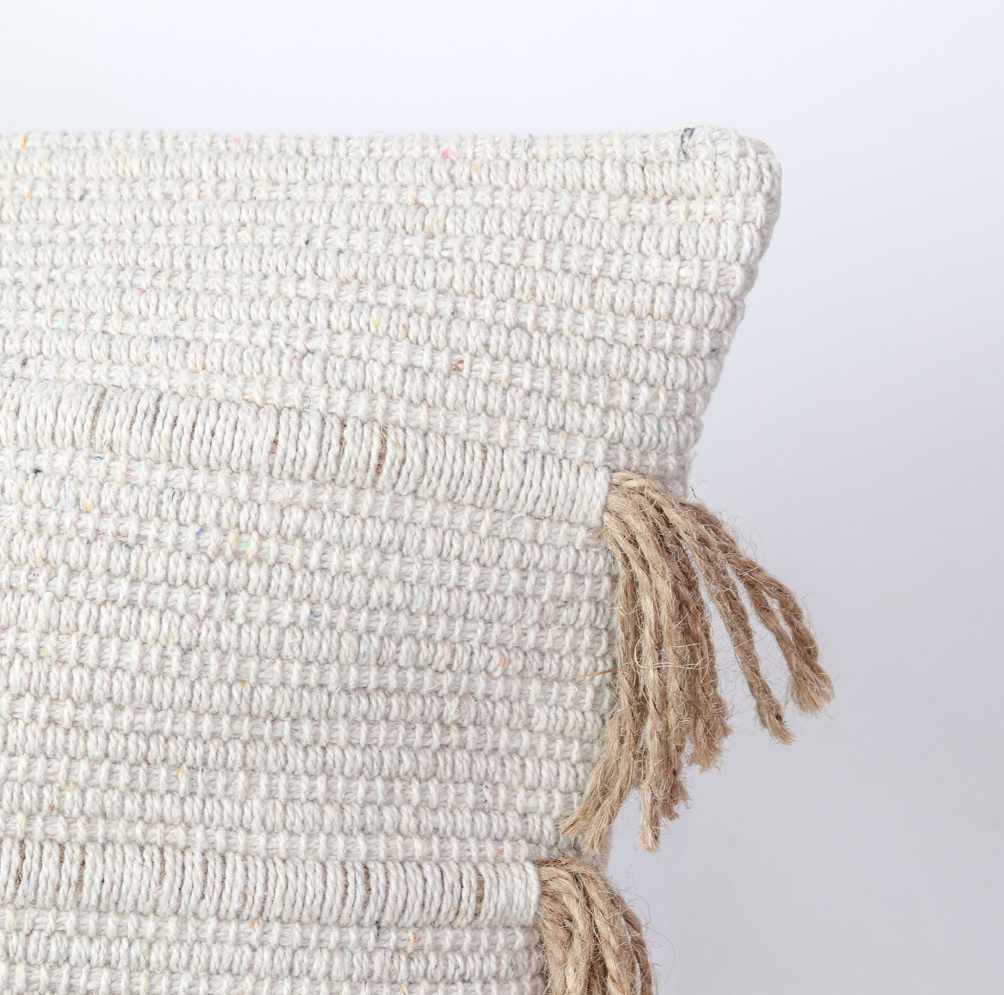 18" Jute/Cotton Pillow