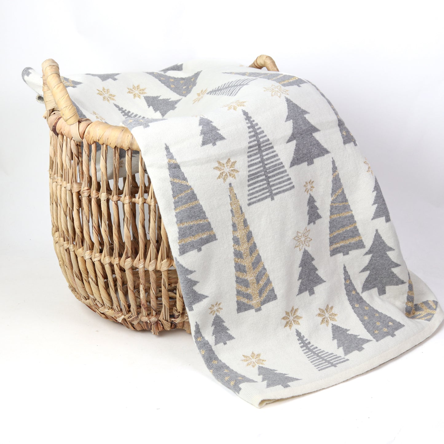 Gold/Grey Tree Throw