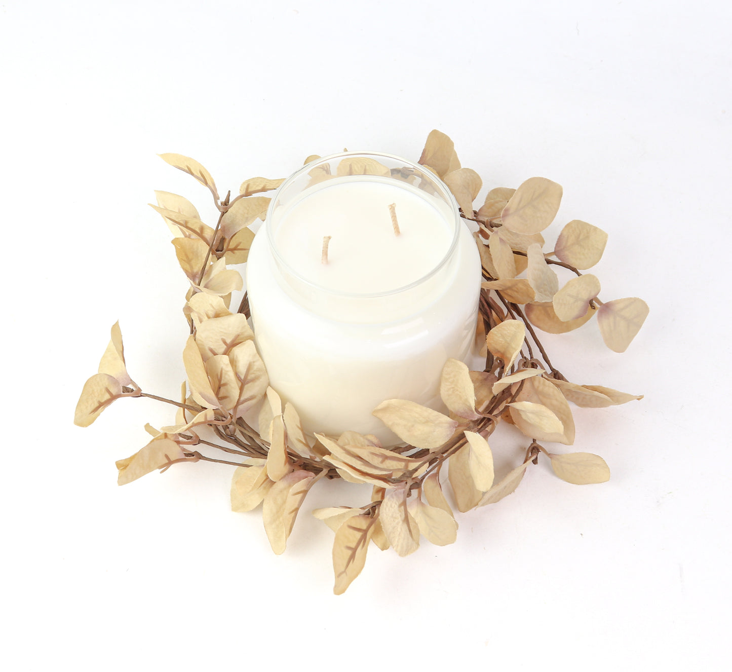 Beige Eucalyptus Candle Ring