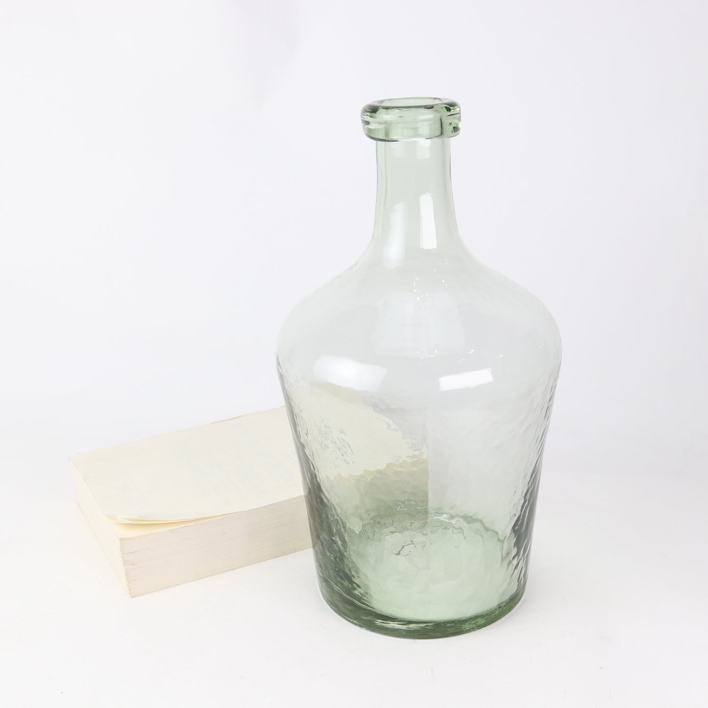 14" Light Grey Green Glass