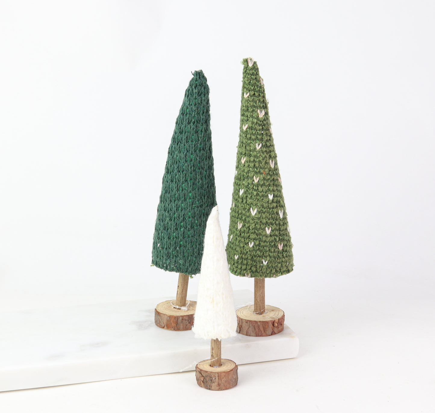 Mini Fabric Tree Wood Base