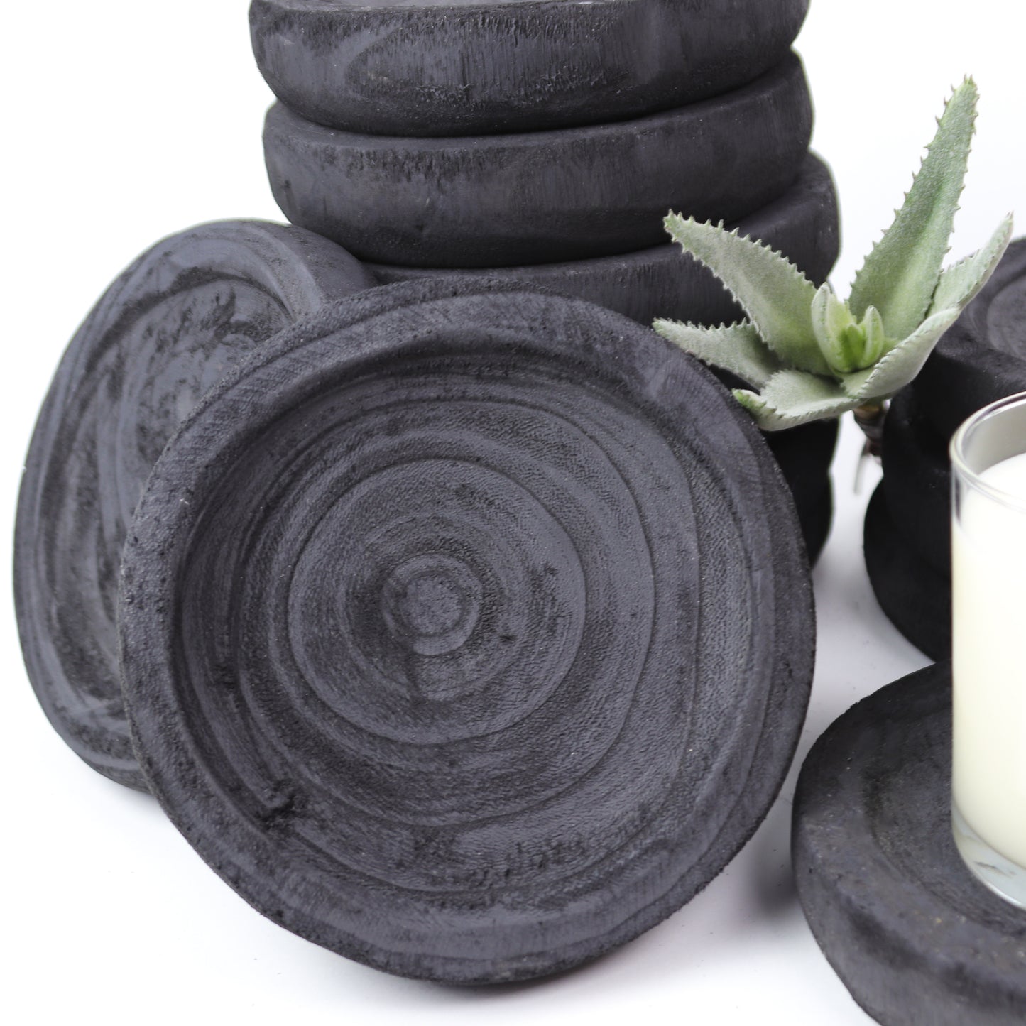 BLK Wood Candle Holder