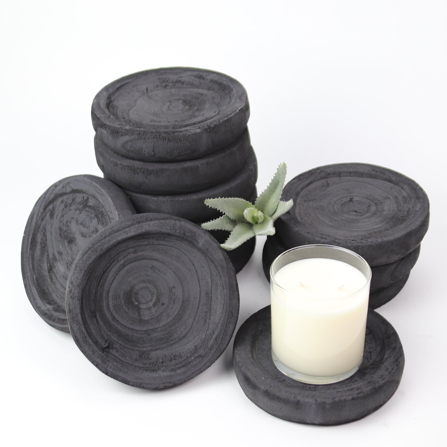 BLK Wood Candle Holder