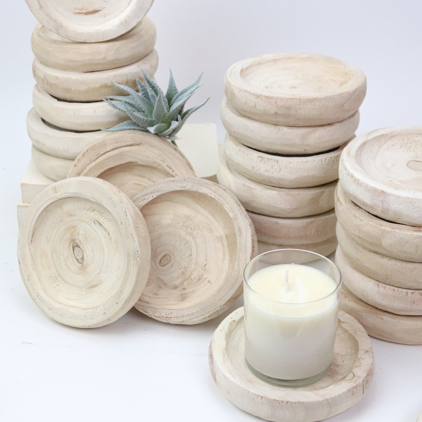 Nat Wood Candle Holder