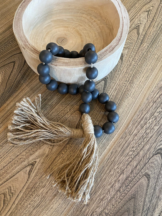 Charcoal Beads Wood
