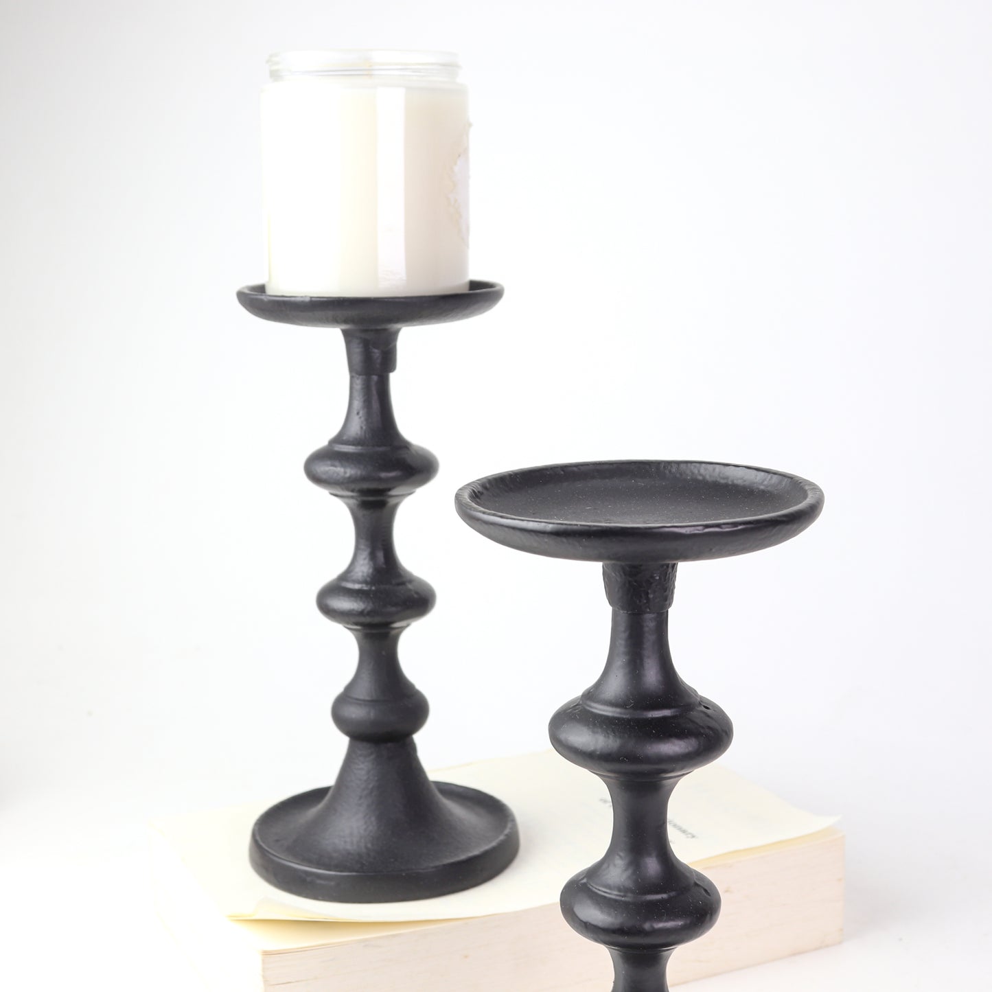 8" Blk Candlestick