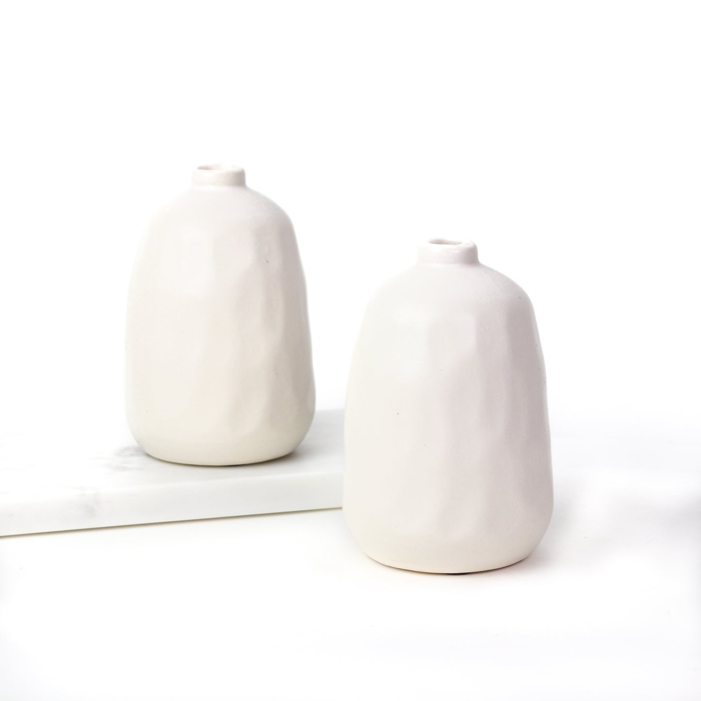 6" Matte White Vase