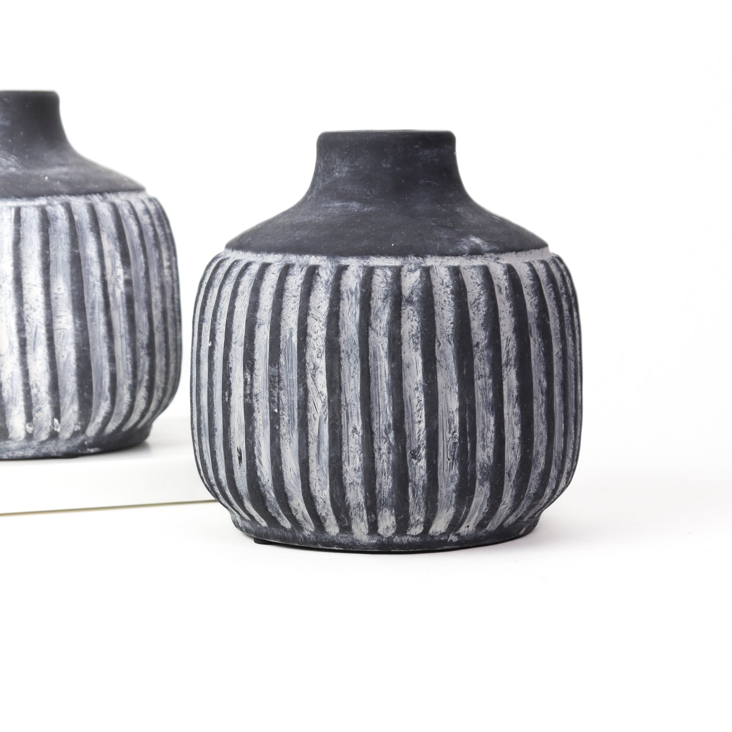 7" Charcoal Vase