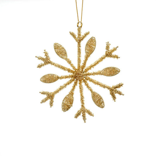 Snowflake Golden Ornament 6"
