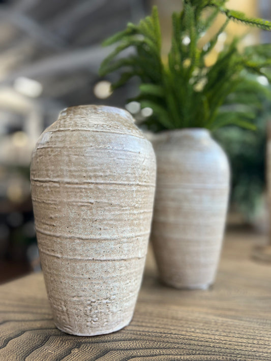 8.8" Milky Beige Vase