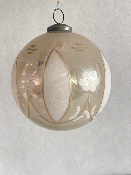 5" Mercury Glass Etched