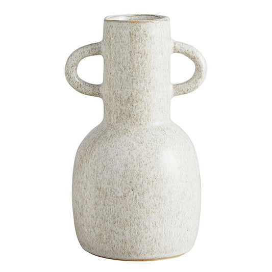 Glazed tall 2 handles vase