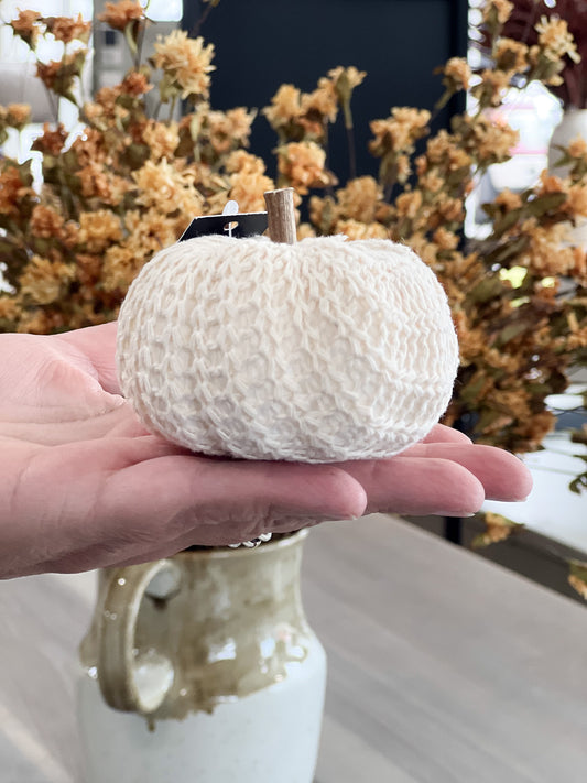 Cream Knit Pumpkin