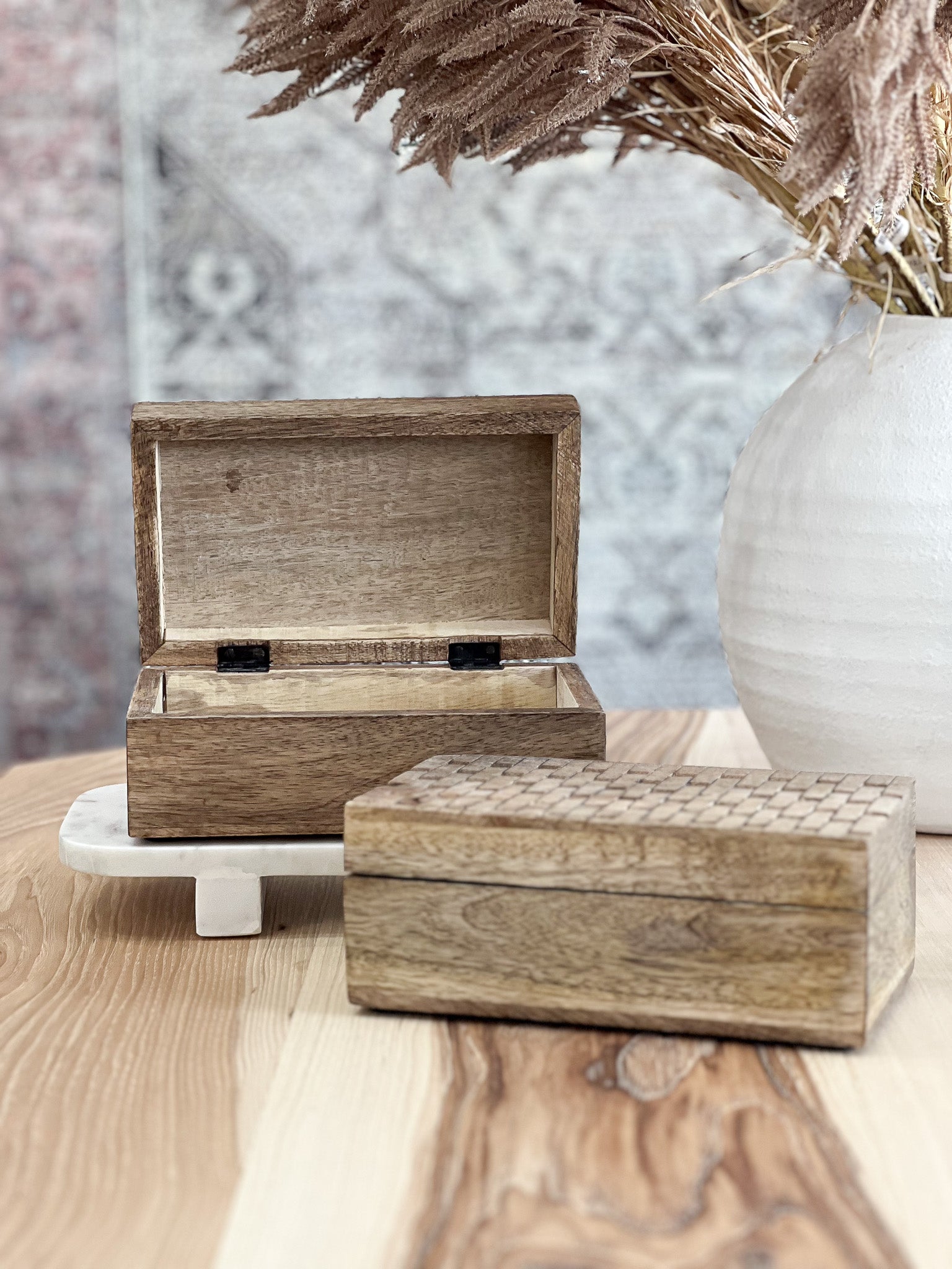 Carved Mango Wood Box