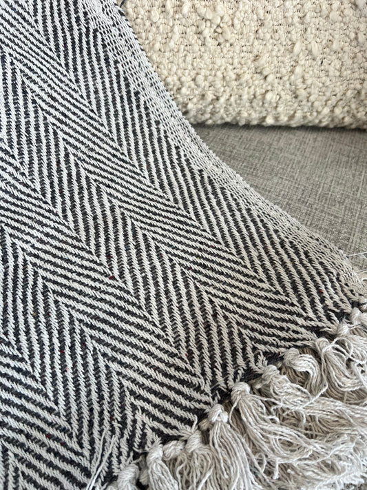 Grey Stripe Throw 60x48