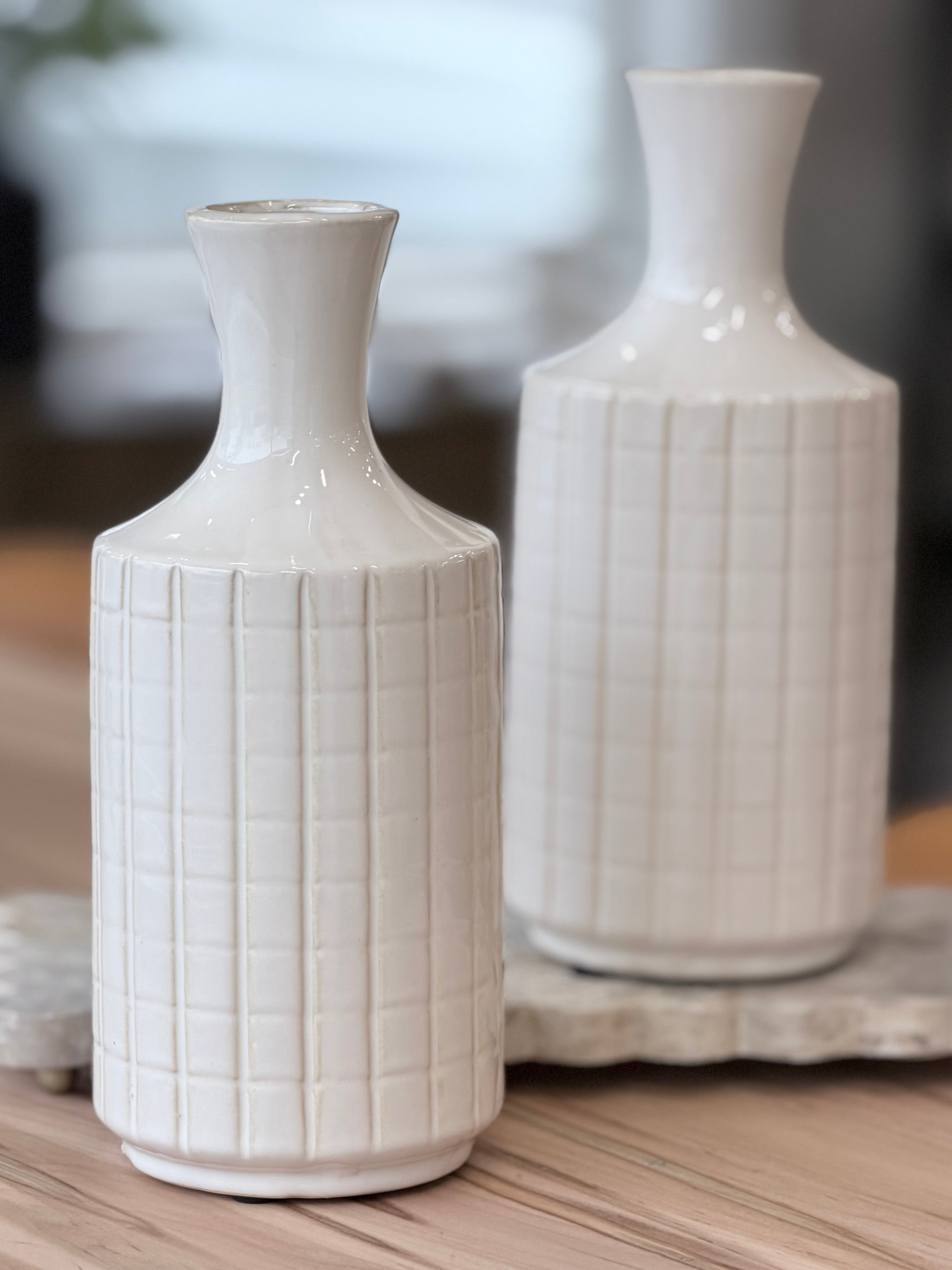 10.24" Square Pattern Vase