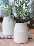 Natural Paper Mache Vase 6.3"