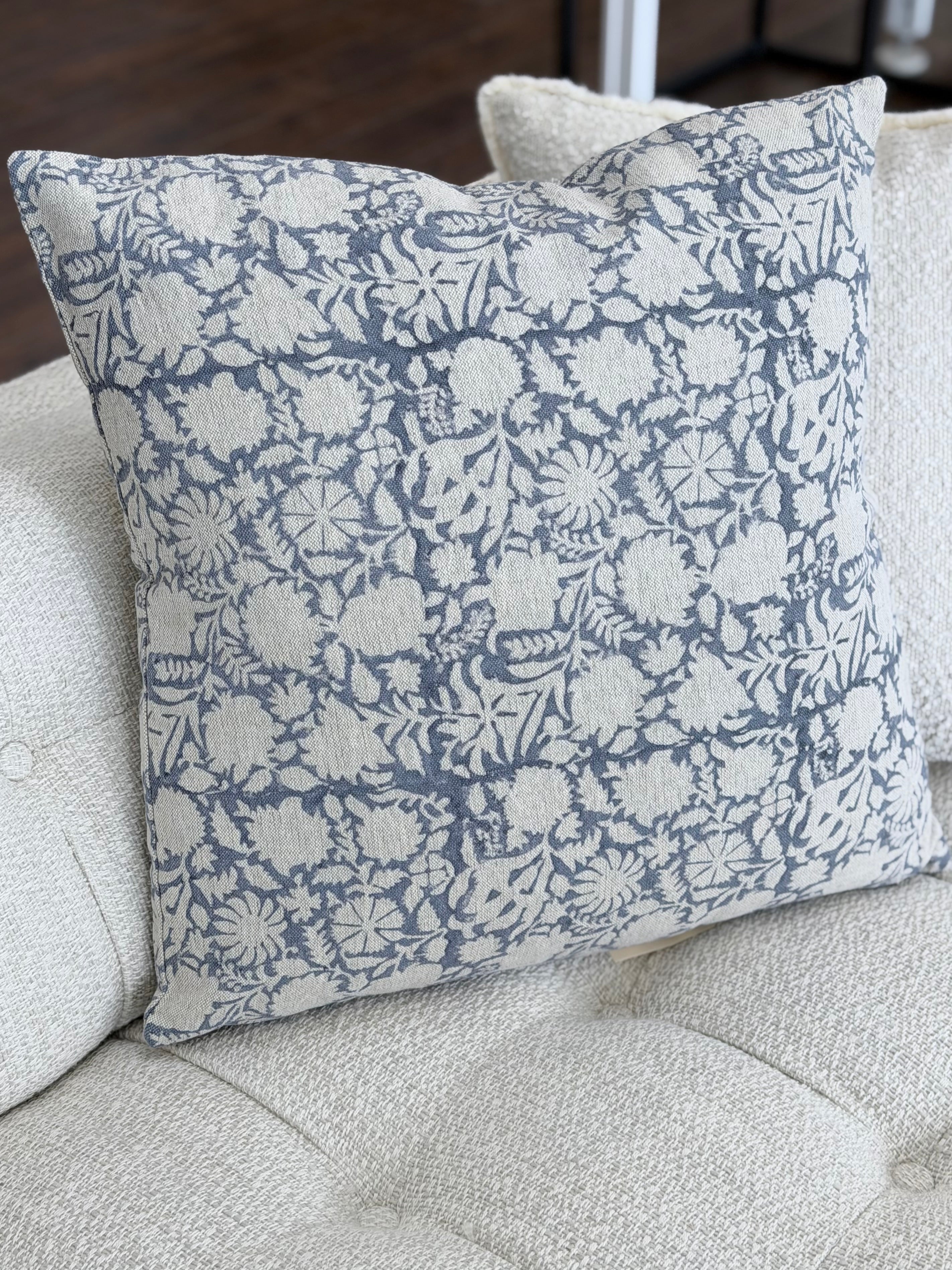 20" Blue Pinwheel Pillow