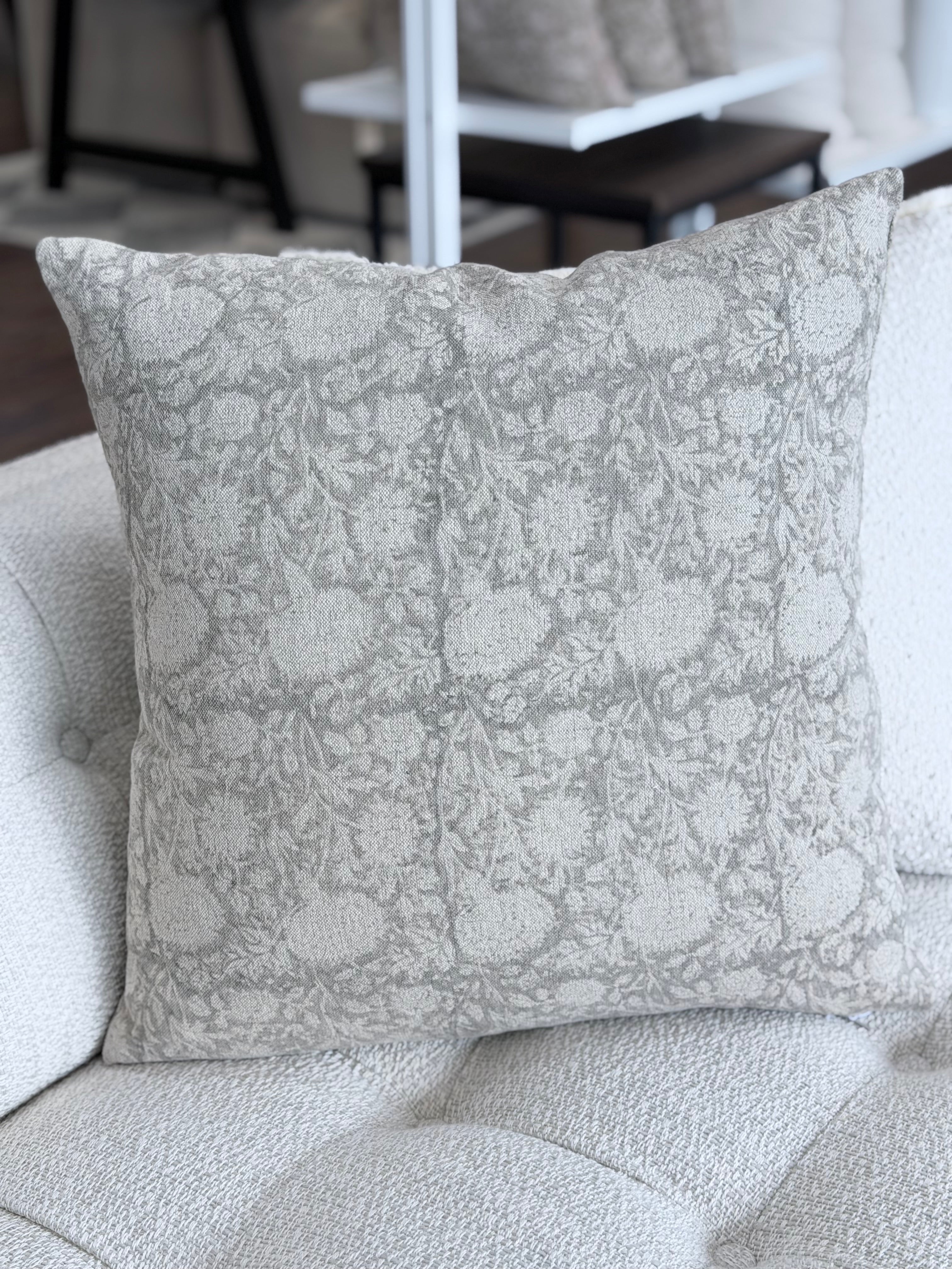 20" Sage Carnation PIllow