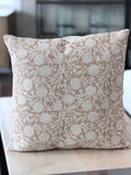 20" Beige Water Lily Pillow