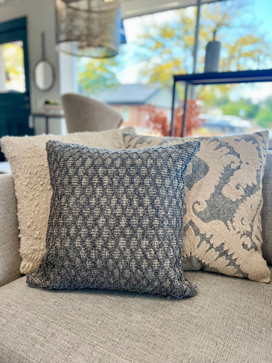 Grey Diamond Pillow