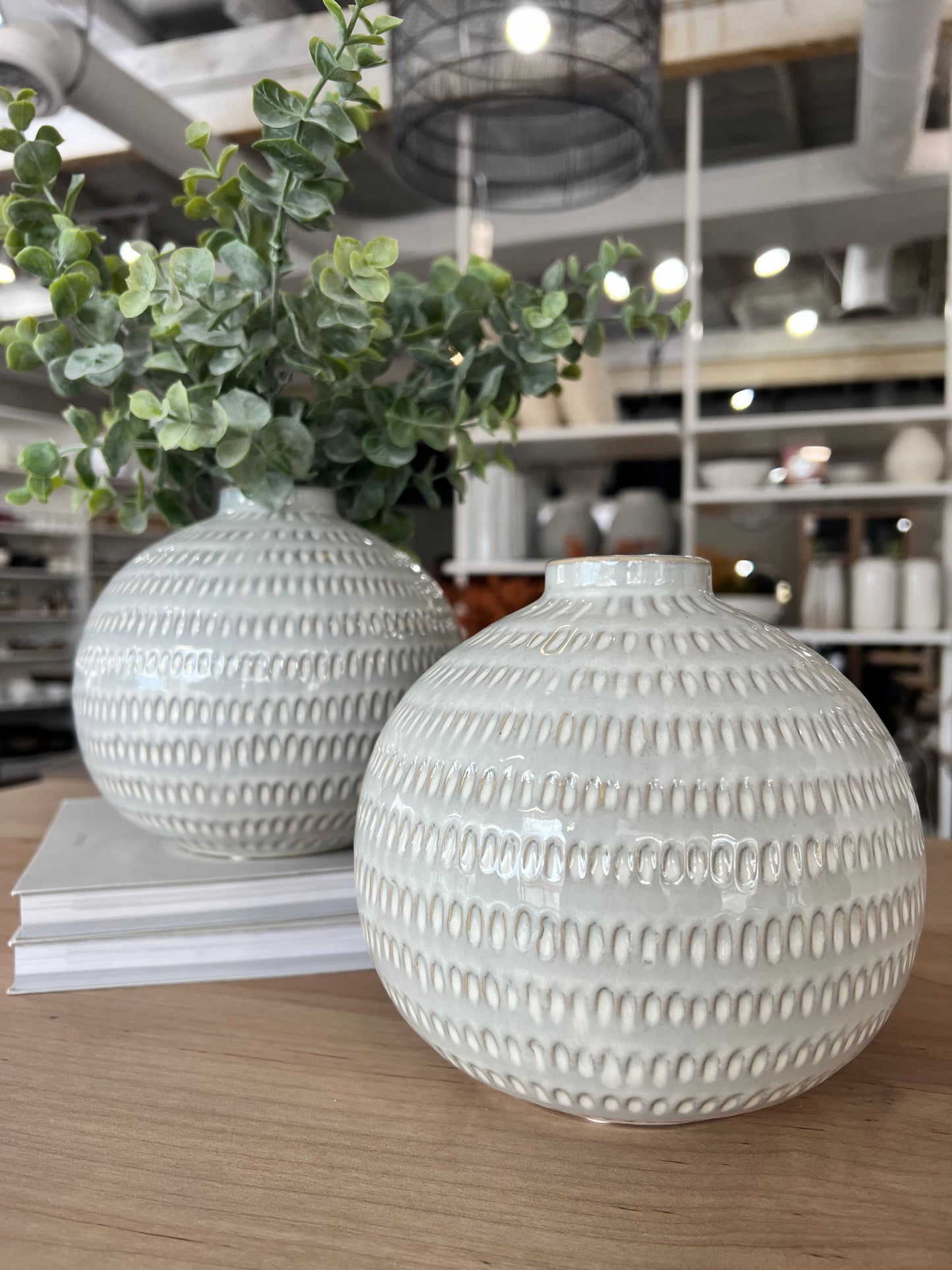 White Dot Vase