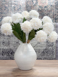 16" White Mum Bundle