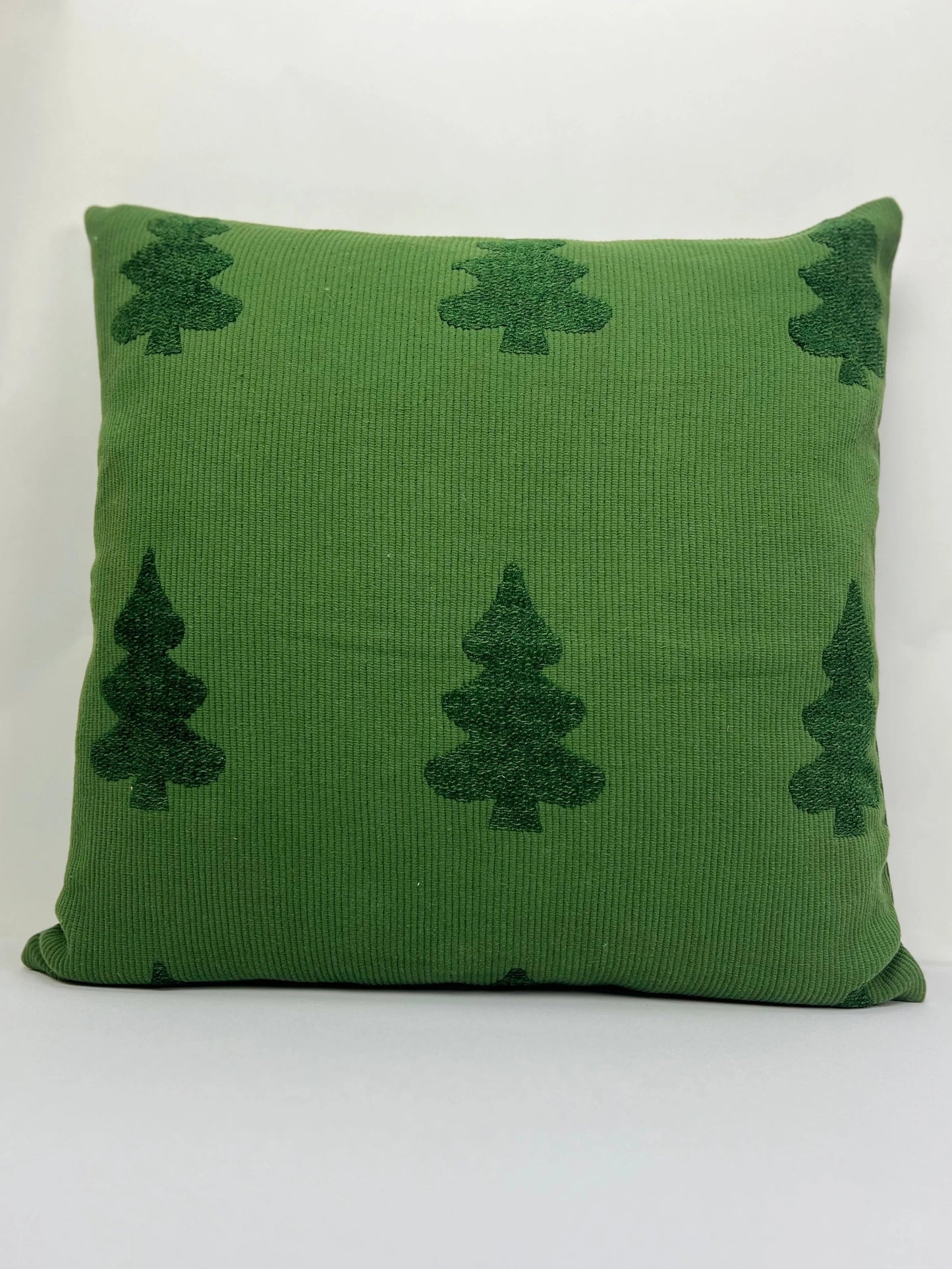 20" Green Pillow with Tree