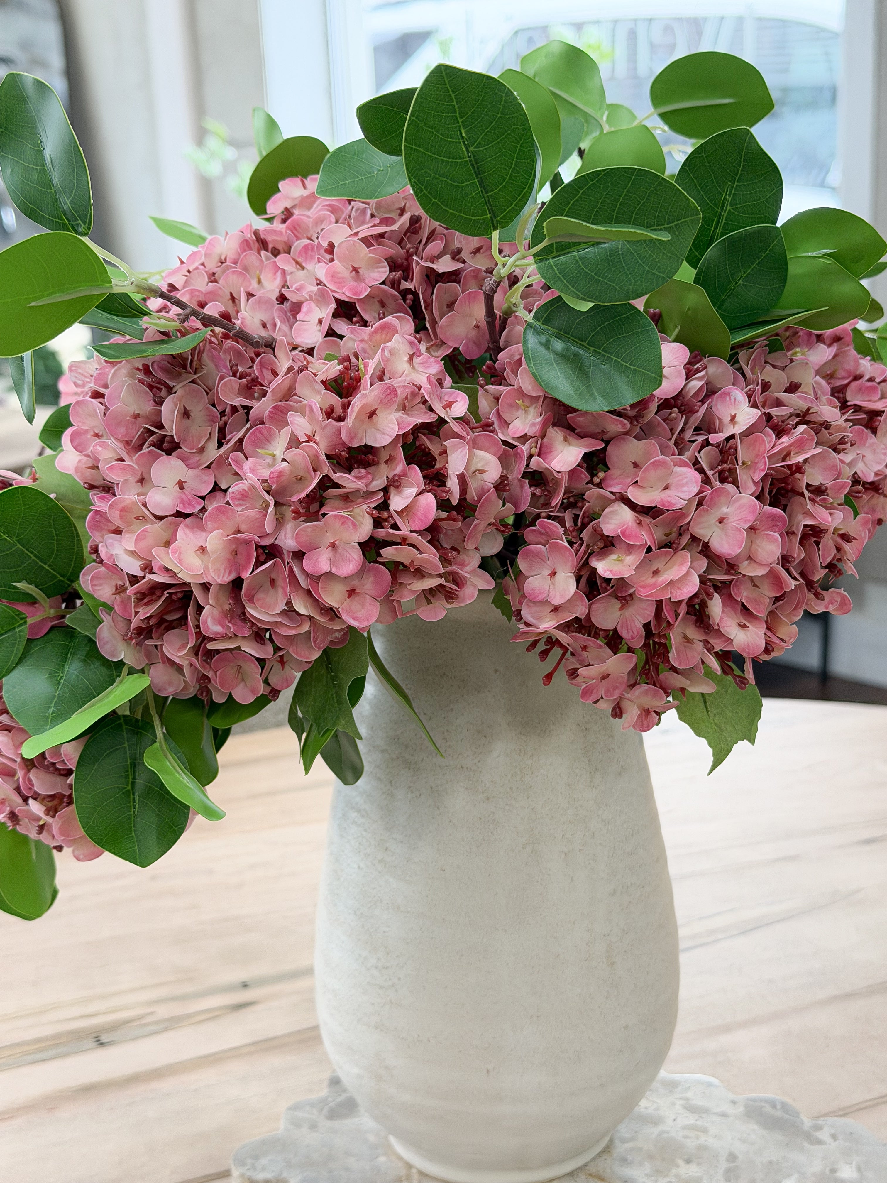 12" Dark Pink Hydrangea Bundle