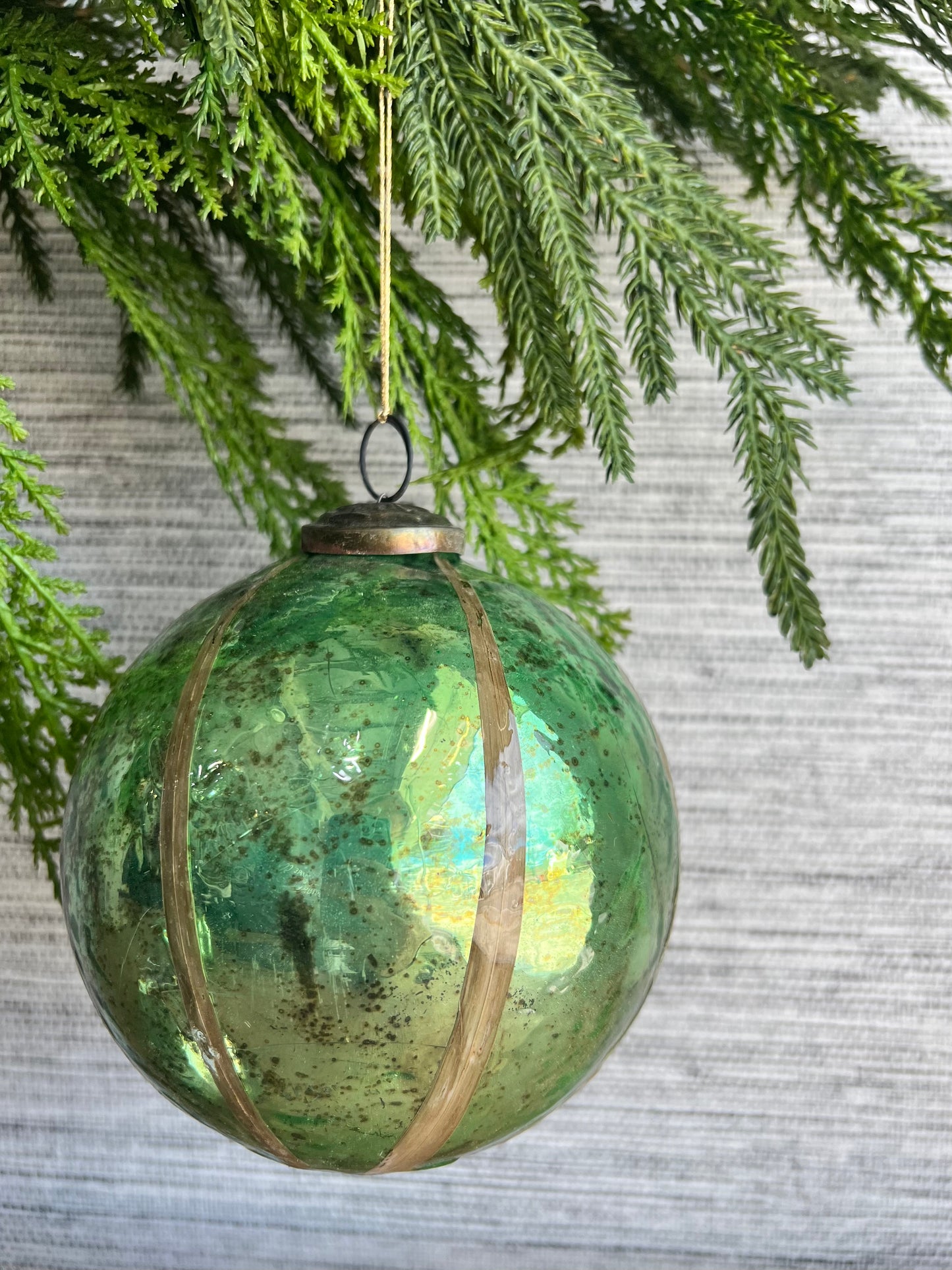 5" Green Stripe Ornament