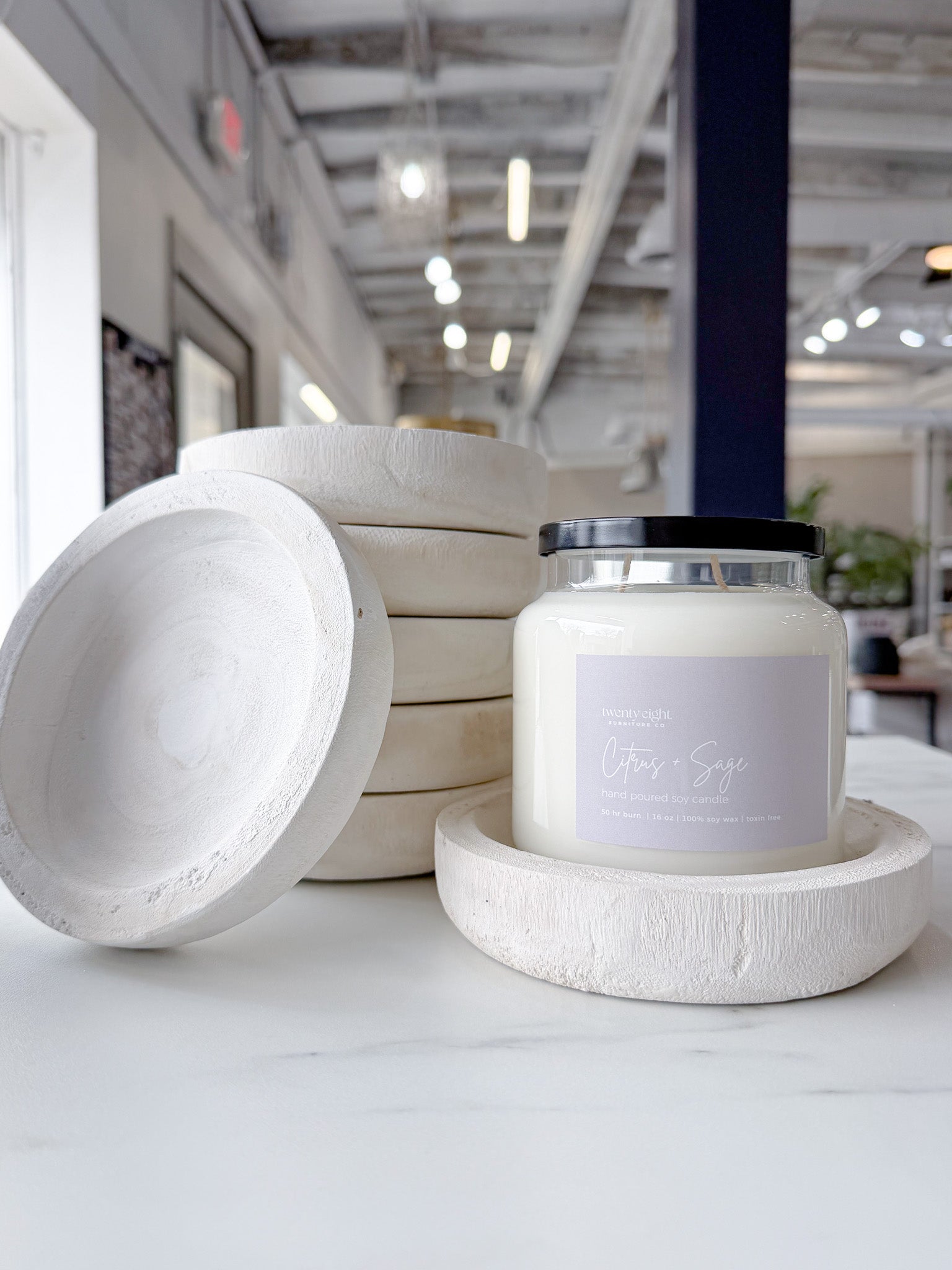 WHT Wood Candle Holder