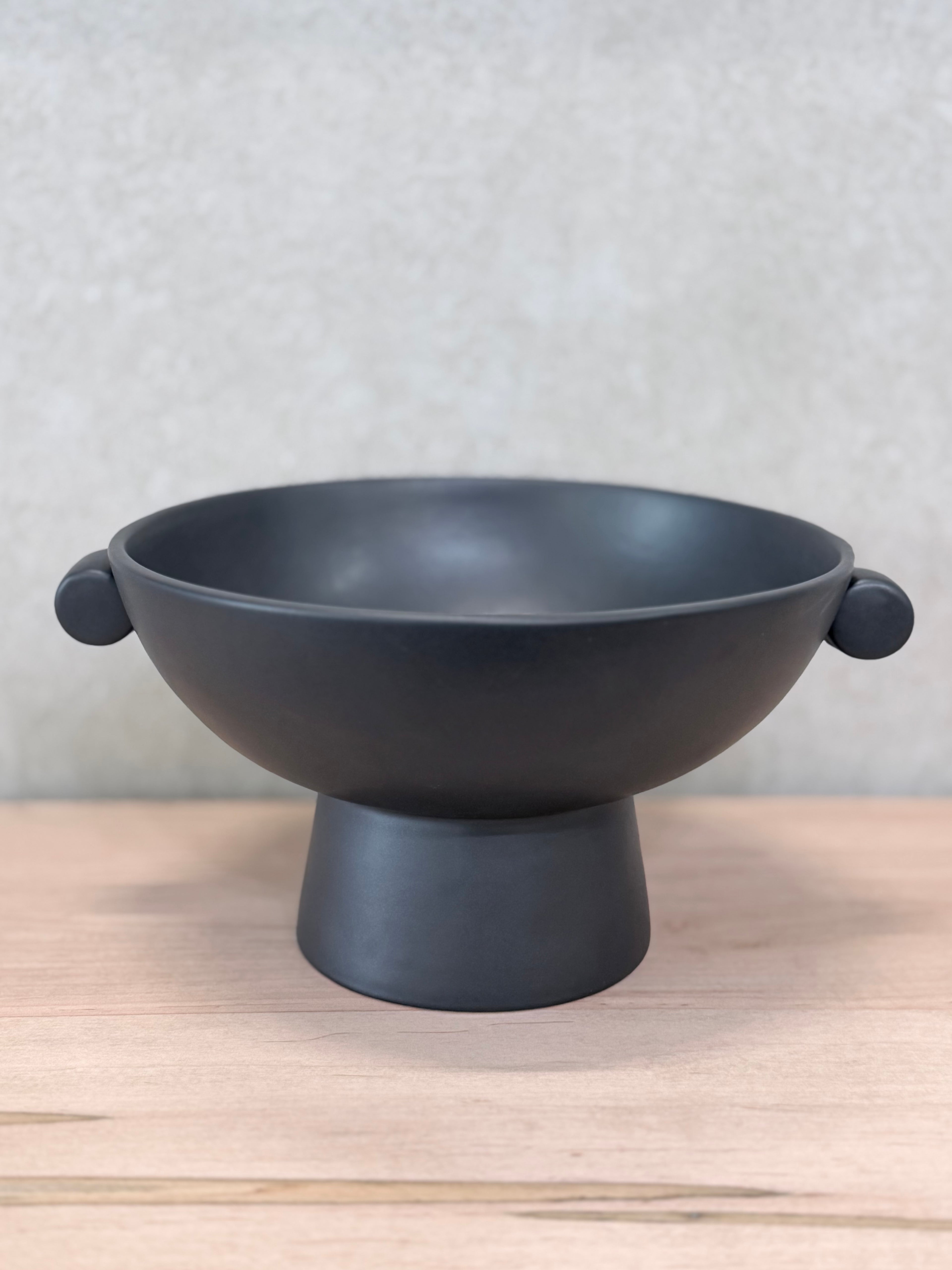Jase Pedestal Bowl Black