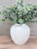 6" Ribbed Texture Vase