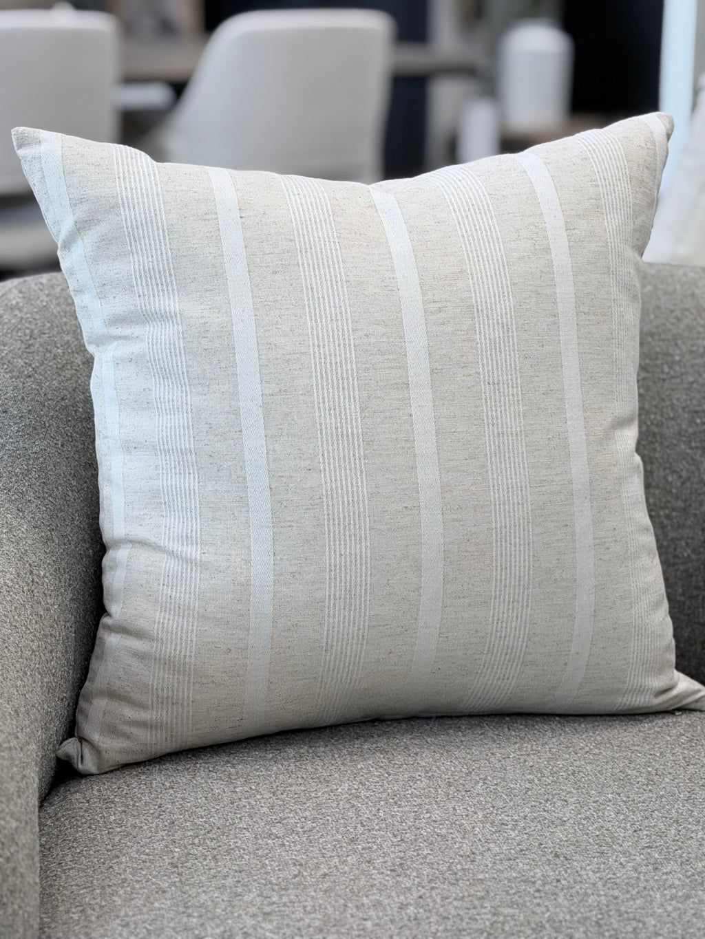 Addison Stripe Beige 20" Pillow