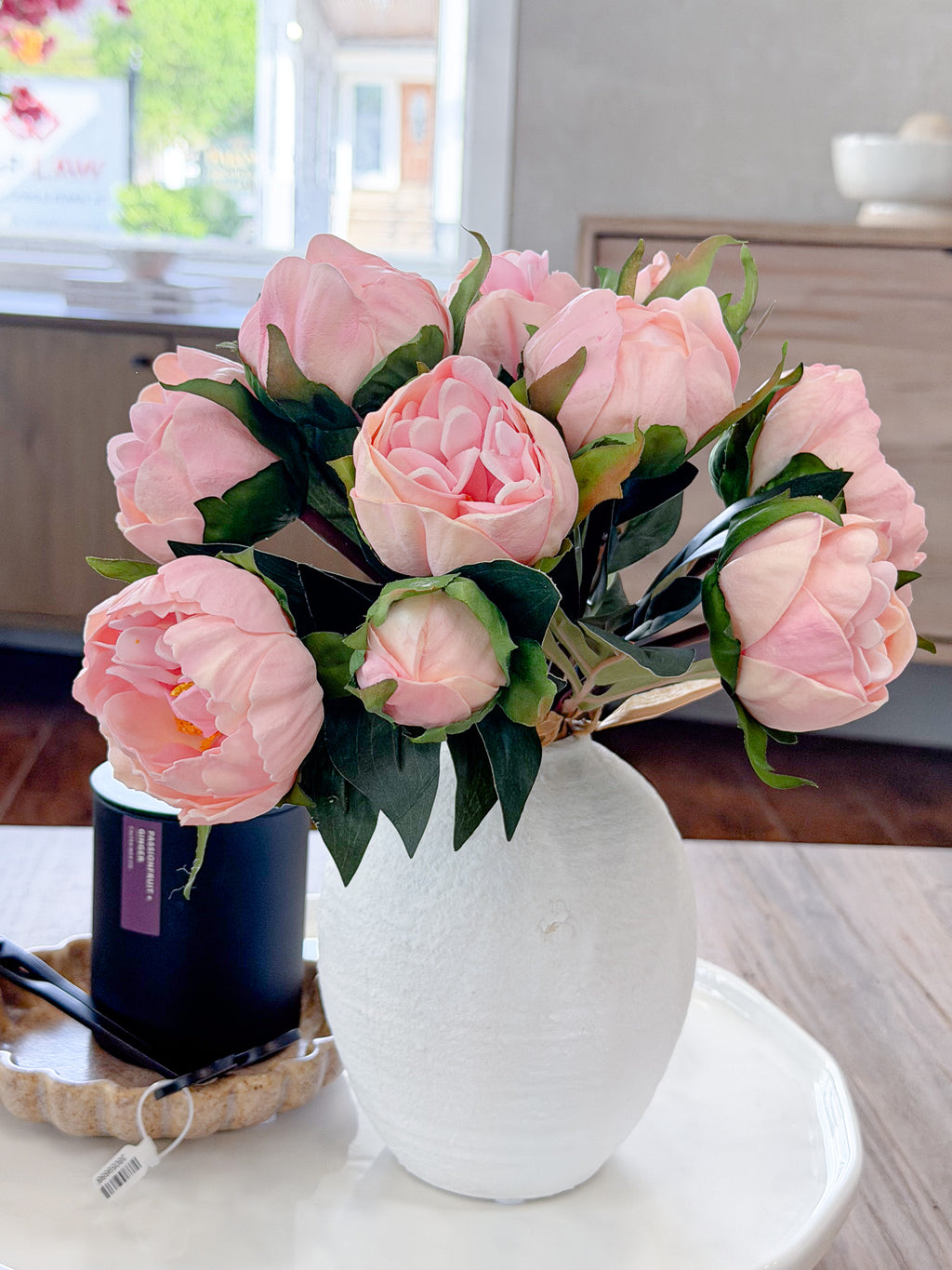 10" Real Touch Peony Bundle Blush